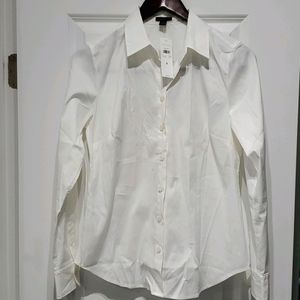 NWT Ann Taylor White Button Down